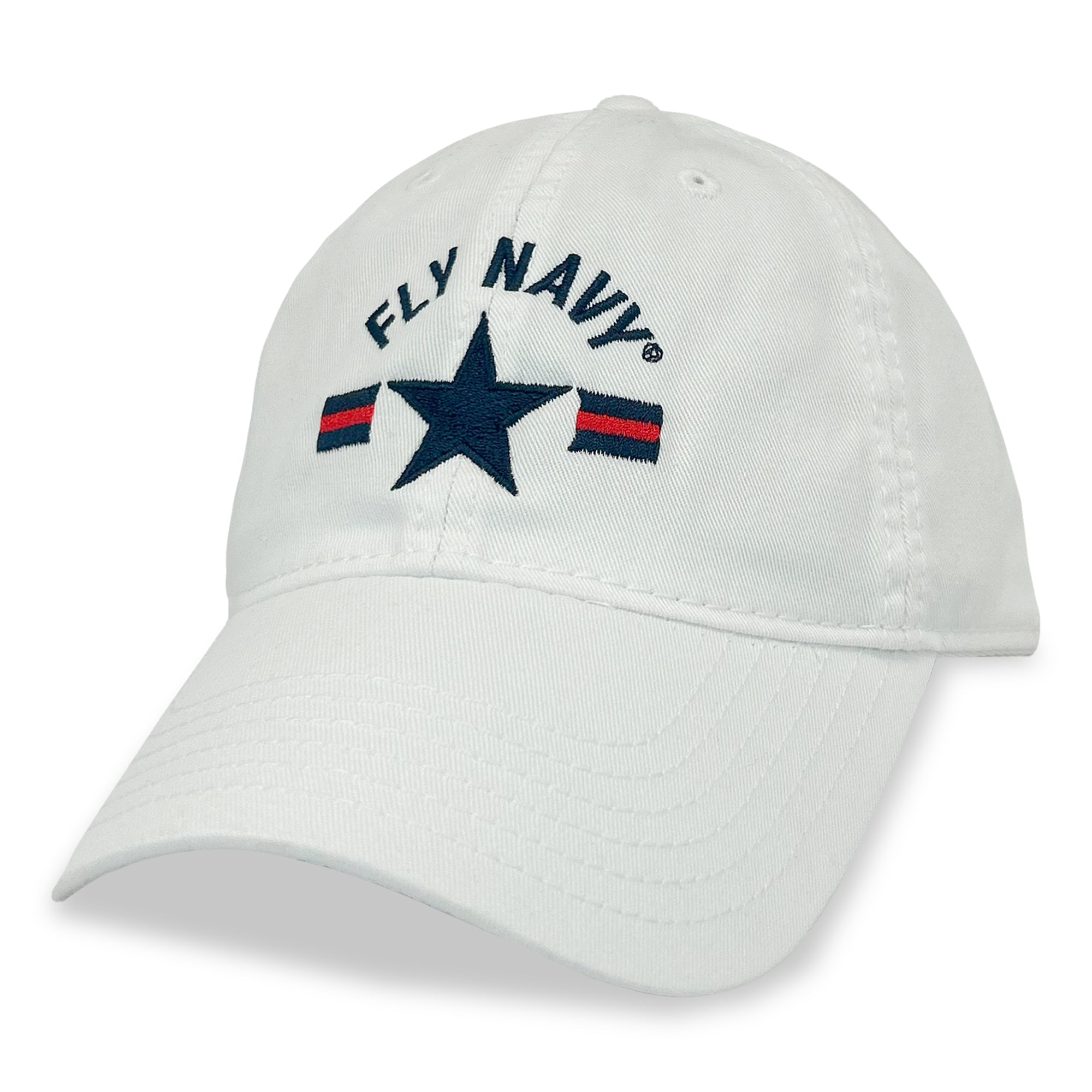 Navy Fly Navy Relaxed Twill Low Profile Hat (White) – Navy Gear
