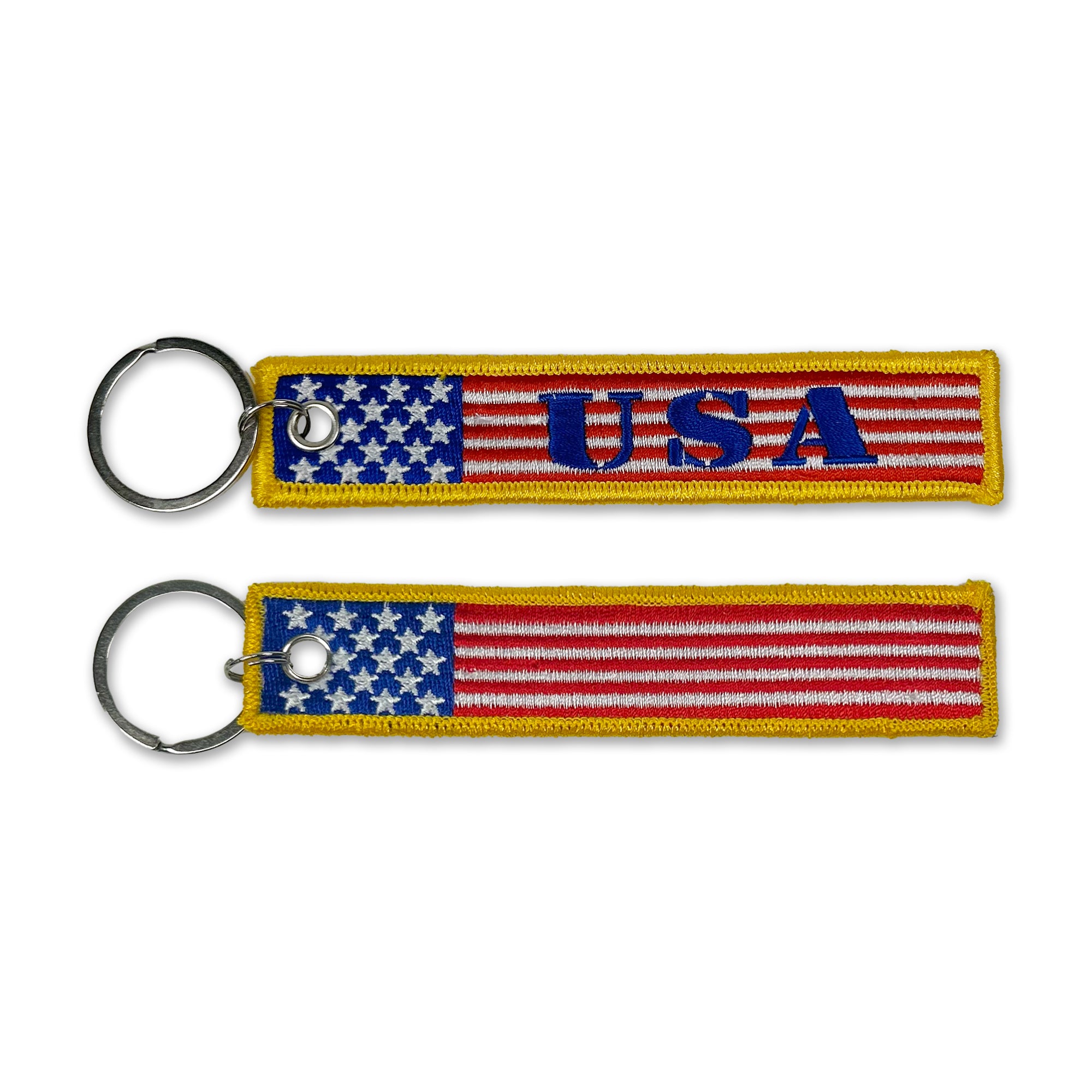 USA Double Sided Embroidered Key Chain – Navy Gear