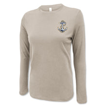 Load image into Gallery viewer, Navy Anchor Ladies Left Chest Long Sleeve