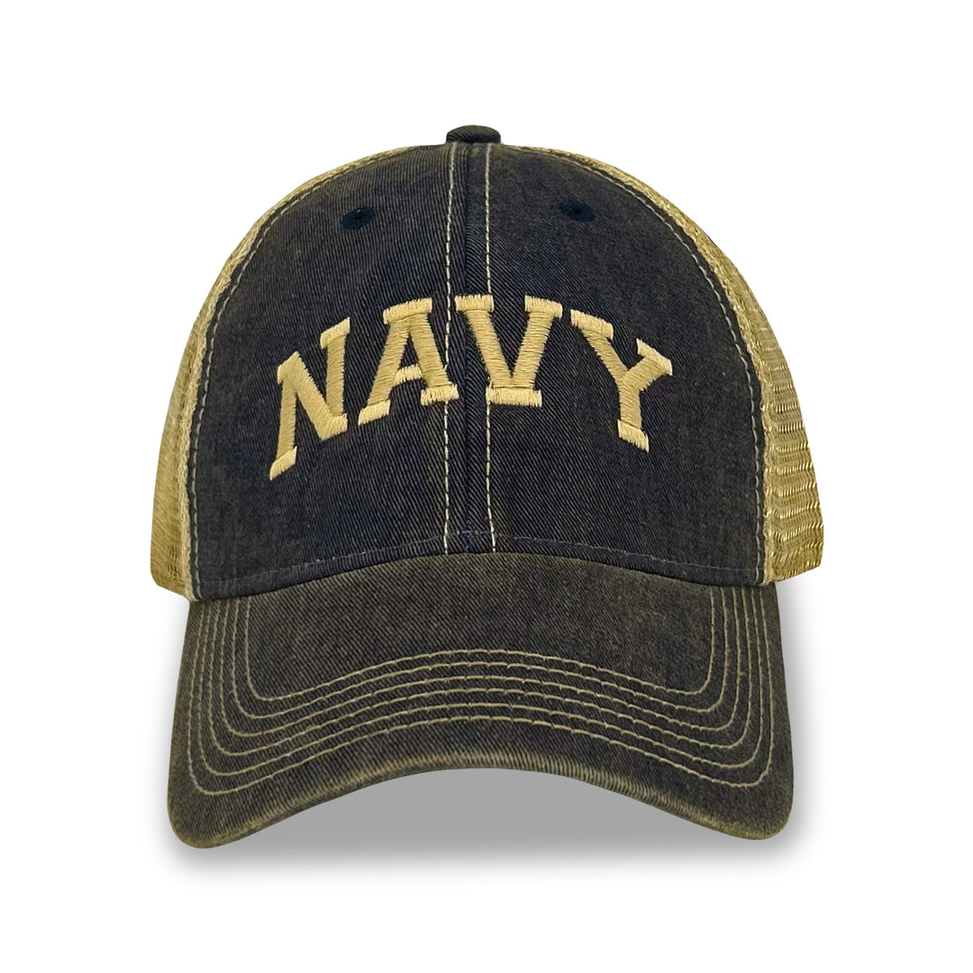 Navy Arch Trucker Hat