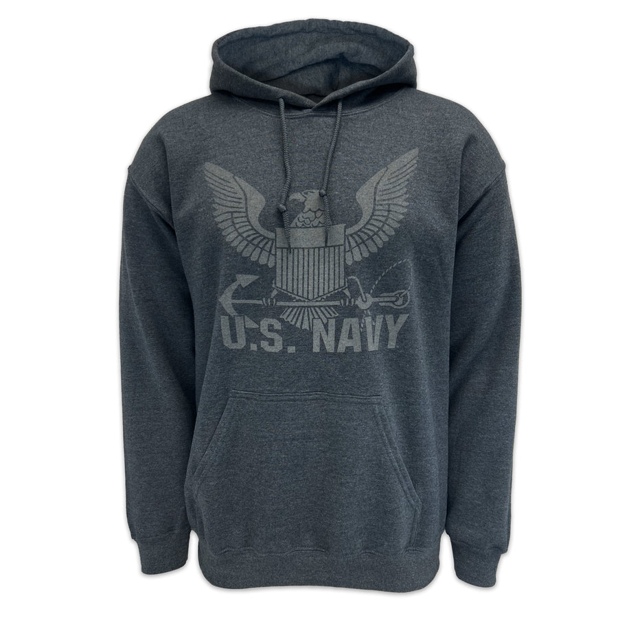 Navy Reflective Logo Hood (Charcoal)