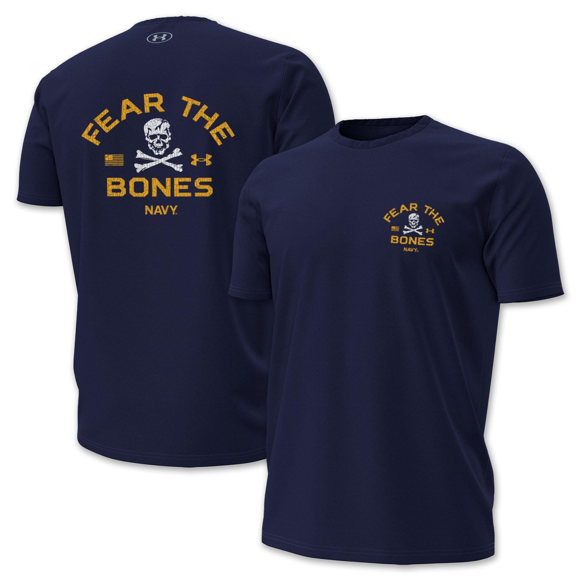 Navy Under Armour 2-Sided Fear the Bones T-Shirt (Navy) – Navy Gear