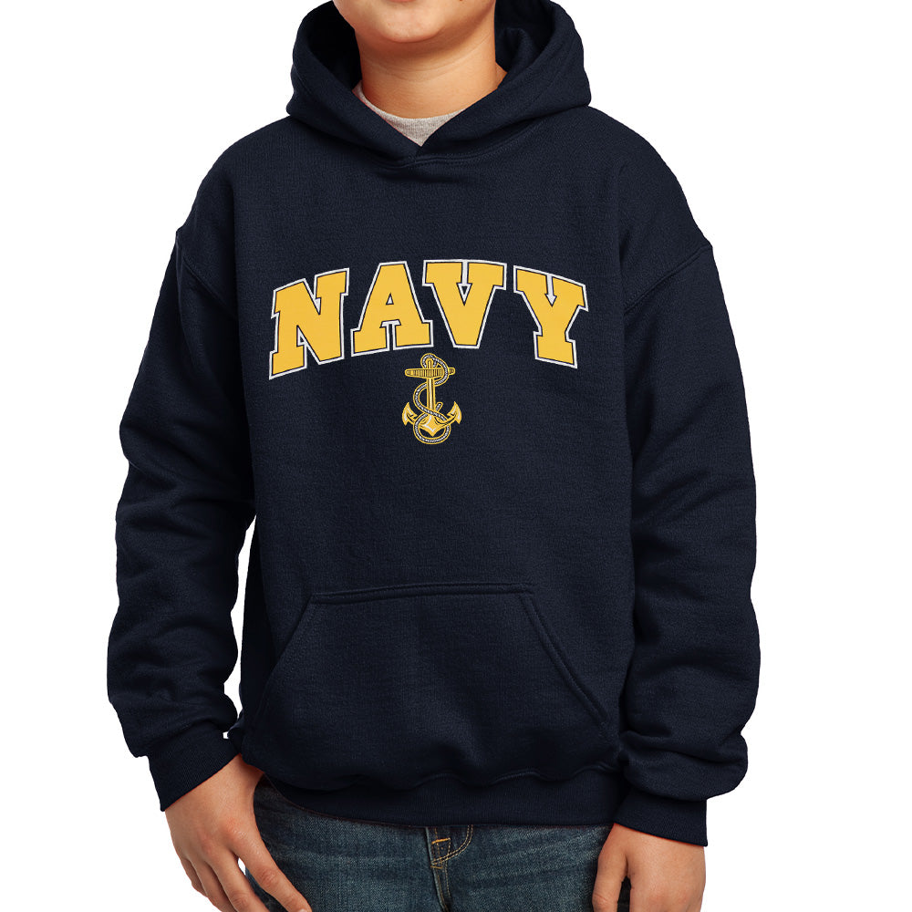 Navy Youth Arch Anchor Hood (Navy) – Navy Gear