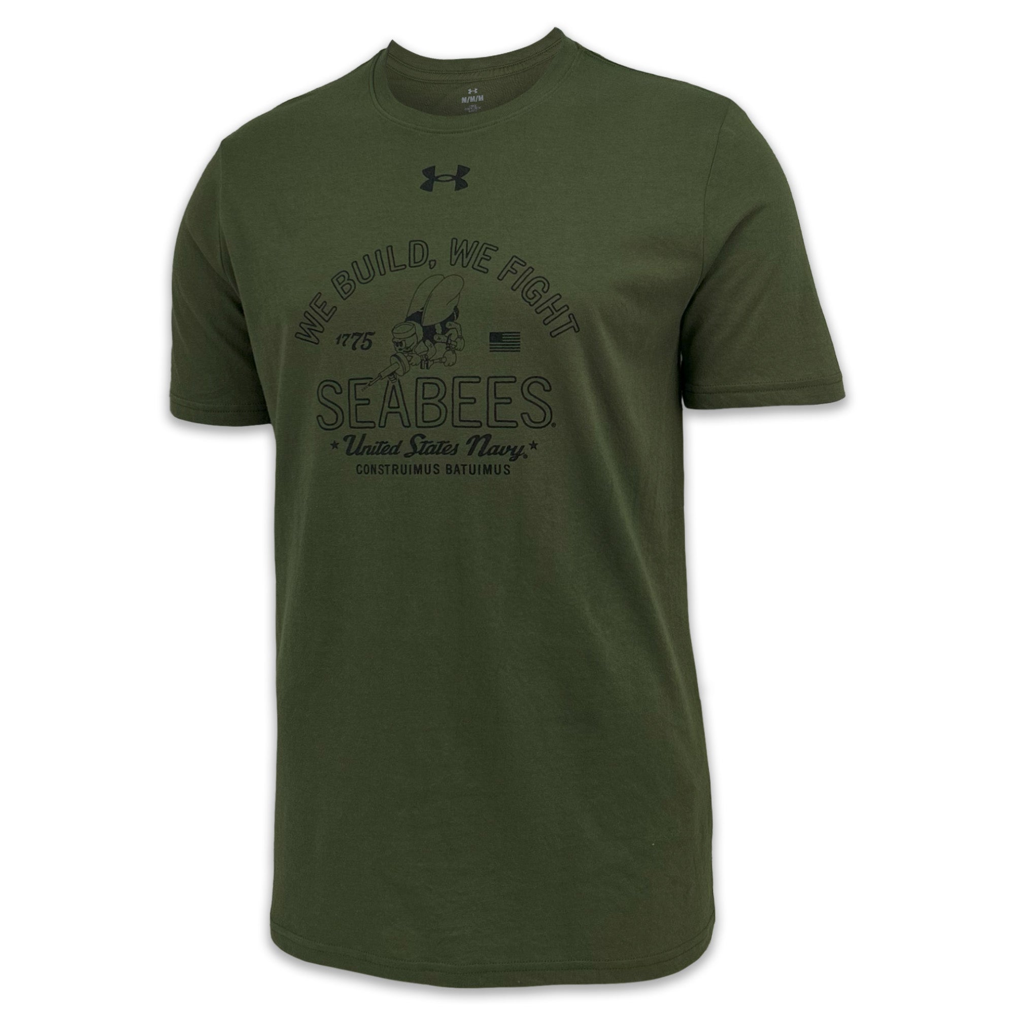 Navy Under Armour Seabees We Build We Fight T-Shirt (OD Green