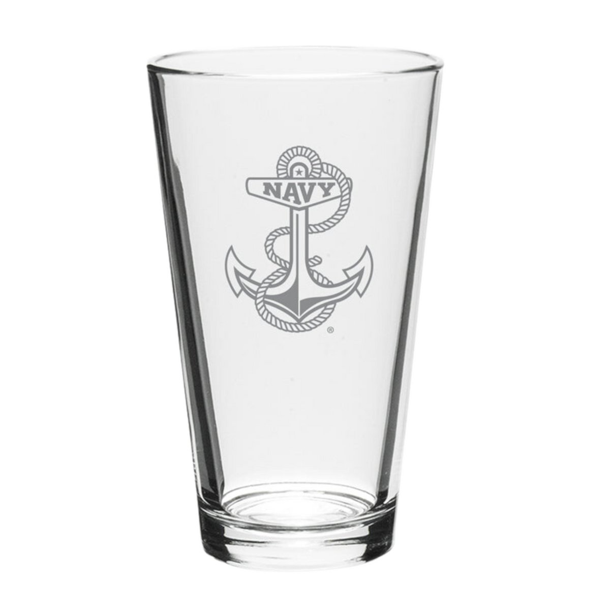 Navy Anchor Set of Two 16oz Classic Mixing Glasses*