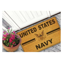 Load image into Gallery viewer, Navy Eagle Stripe Doormat