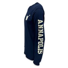 Load image into Gallery viewer, Navy N* Annapolis Long Sleeve T-Shirt (Navy)