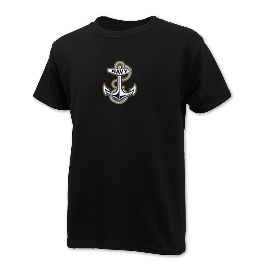 Navy Youth Anchor Logo T