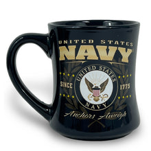 Load image into Gallery viewer, United States Navy Anchors Aweigh Mug (Navy)