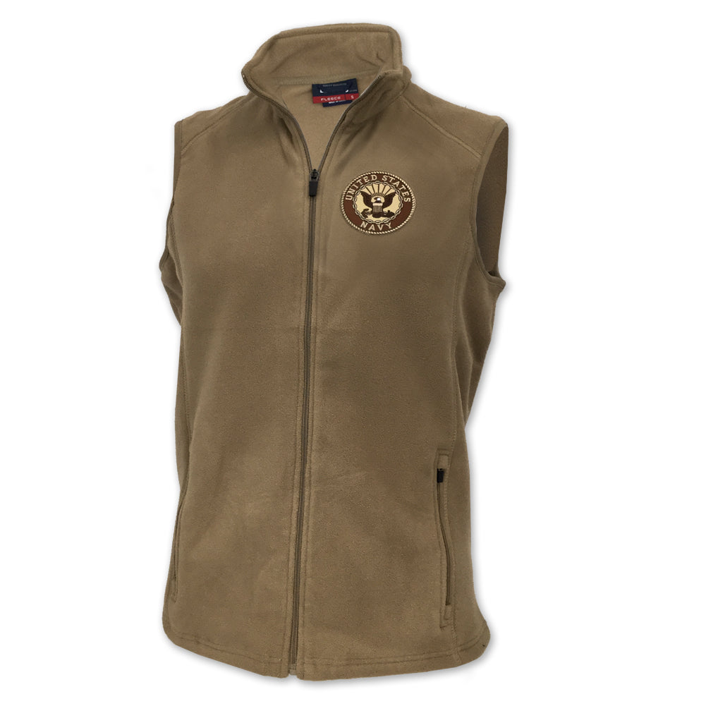 Navy Fleece Vest (Tan) – Navy Gear