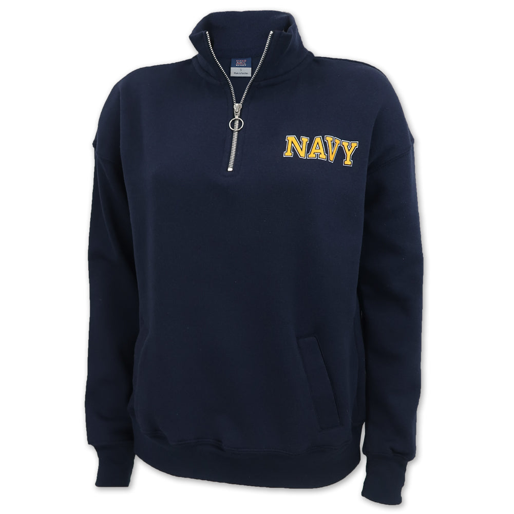 Navy Ladies Dakota Quarter Zip Pullover (Navy) – Navy Gear