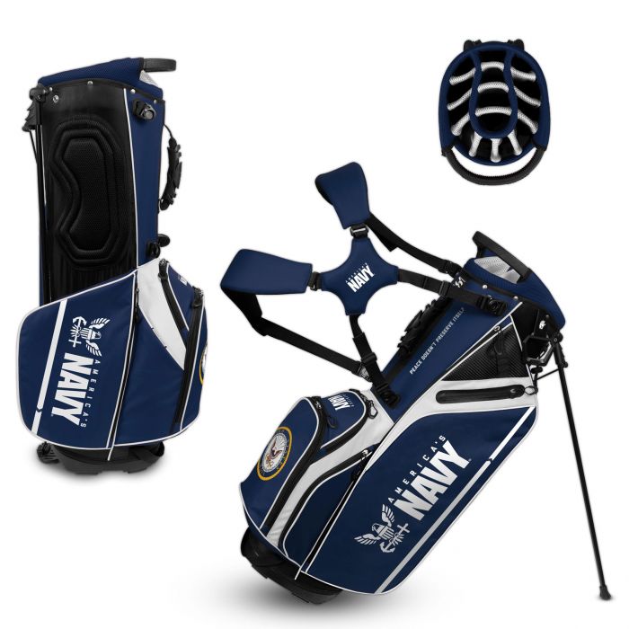 U.S. NAVY ゴルフバッグ・キャディバッグ U.S Navy Golf Bag Caddy (Navy/White)* – Navy Gear
