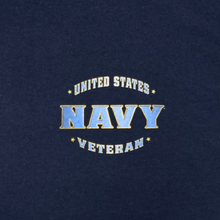 Load image into Gallery viewer, United States Navy Veteran Perched Eagle T-Shirt (Navy)