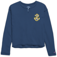 Load image into Gallery viewer, Navy Anchor Ladies Waffle Midi Long Sleeve (Navy)