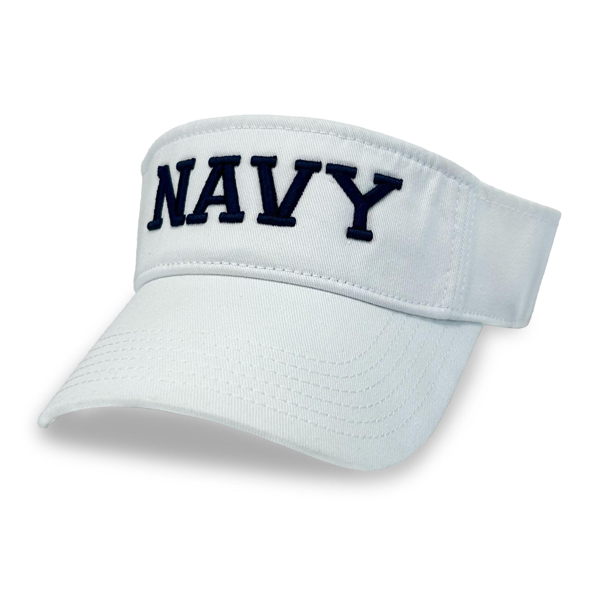 Navy Twill Visor (White) – Navy Gear