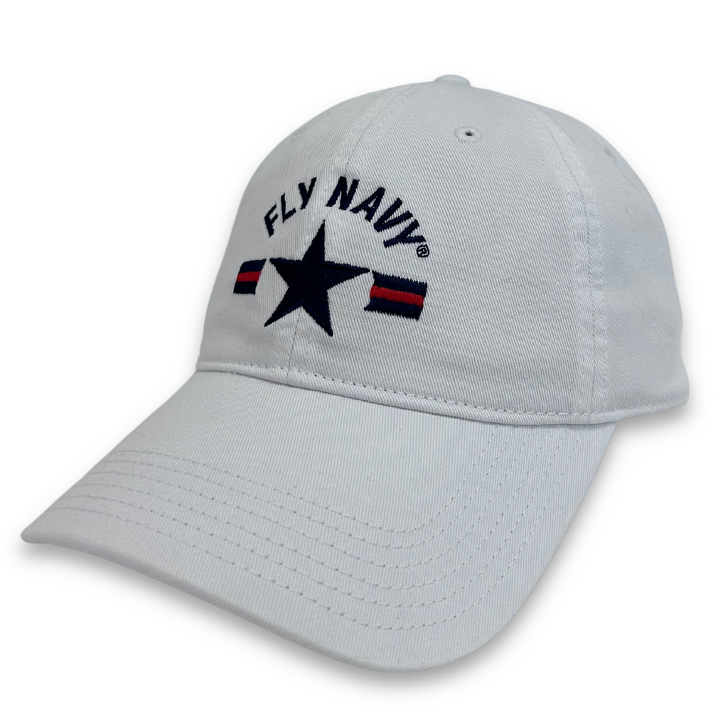 Navy Fly Navy Relaxed Twill Low Profile Hat (White)