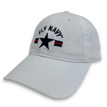 Load image into Gallery viewer, Navy Fly Navy Relaxed Twill Low Profile Hat (White)