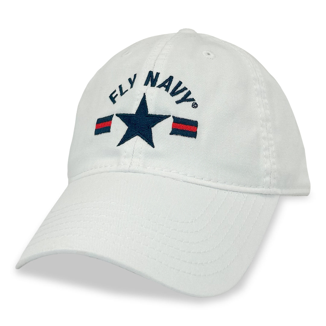 Navy Fly Navy Relaxed Twill Low Profile Hat (White) – Navy Gear