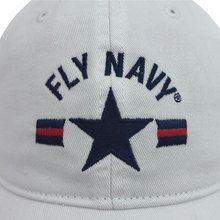 Load image into Gallery viewer, Navy Fly Navy Relaxed Twill Low Profile Hat (White)