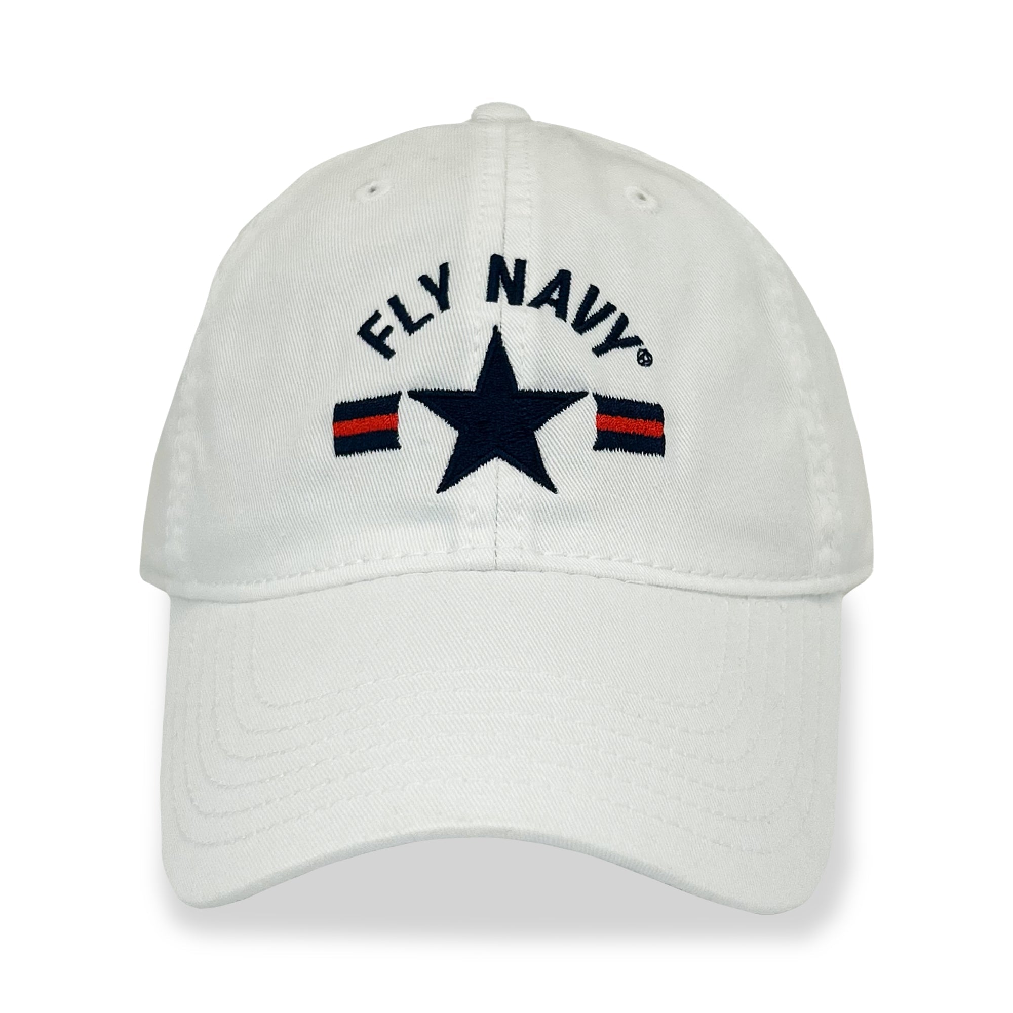 Navy Fly Navy Relaxed Twill Low Profile Hat (White) – Navy Gear
