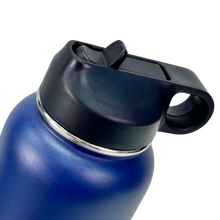 Load image into Gallery viewer, Navy Anchor Stainless Steel Laser Etched 32oz Water Bottle (Navy)
