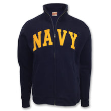 Load image into Gallery viewer, Navy Full Zip Collared Sweat (Navy)