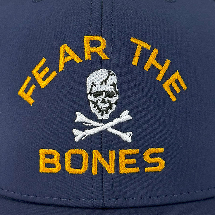 Navy Fear The Bones Skull Hat (Navy)