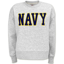Load image into Gallery viewer, Navy Ladies Boxy Crew (Ash)