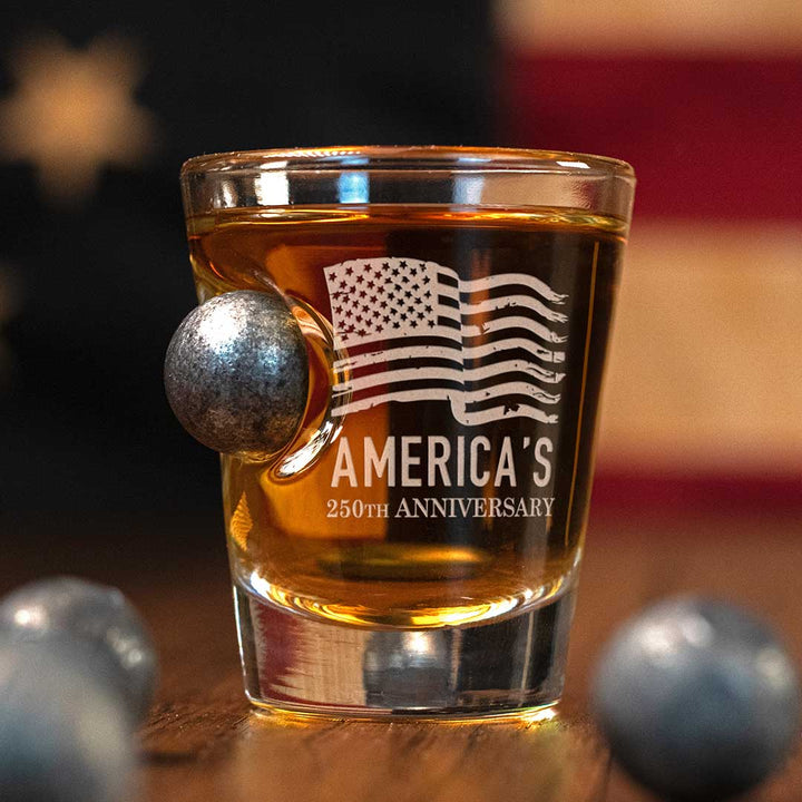 America's 250th Anniversary Musketball Shot Glass