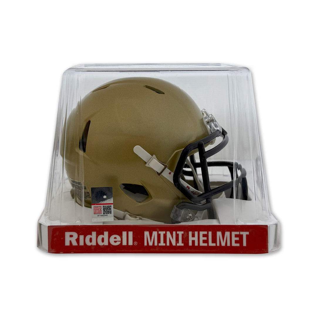 Navy Midshipmen Mini Speed Football Helmet (Gold) Navy Midshipmen Mini Speed Football Helmet (Gold)