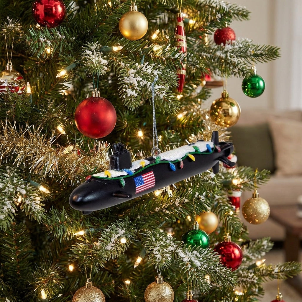 U.S. Navy Submarine Christmas Lights Ornament