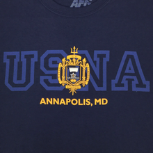 Load image into Gallery viewer, USNA Crest T-Shirt (Navy)