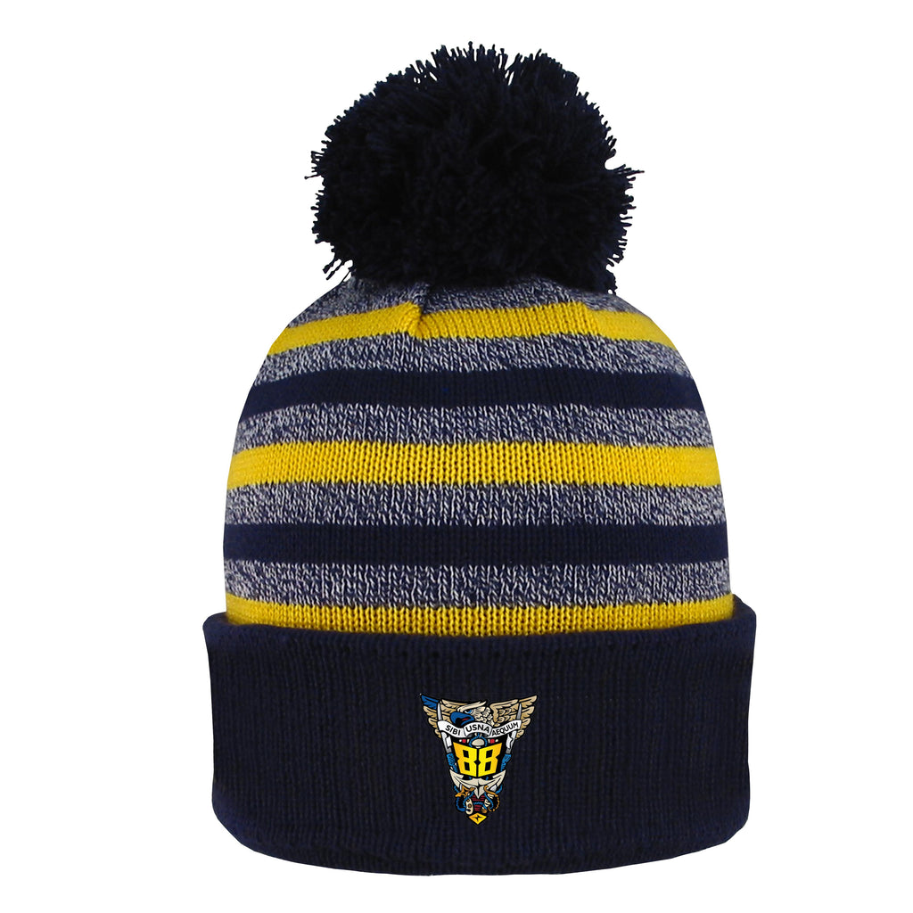 USNA Class of 88 Doc Striped Knit Hat (Navy)