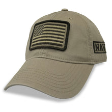 Load image into Gallery viewer, Navy Patch Flag Hat (Khaki)