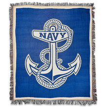 Load image into Gallery viewer, Navy Knit Blanket (Navy)