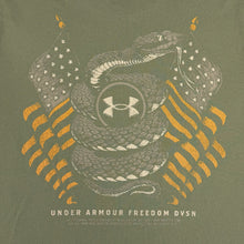 Load image into Gallery viewer, Under Armour Freedom Snake Flag T-Shirt (OD Green)