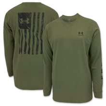 Load image into Gallery viewer, Under Armour Freedom Flag Long Sleeve T-Shirt (OD Green)