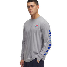Load image into Gallery viewer, Under Armour Freedom Flag Long Sleeve T-Shirt (Grey)