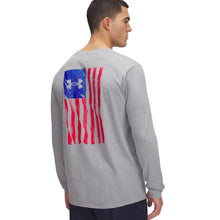 Load image into Gallery viewer, Under Armour Freedom Flag Long Sleeve T-Shirt (Grey)