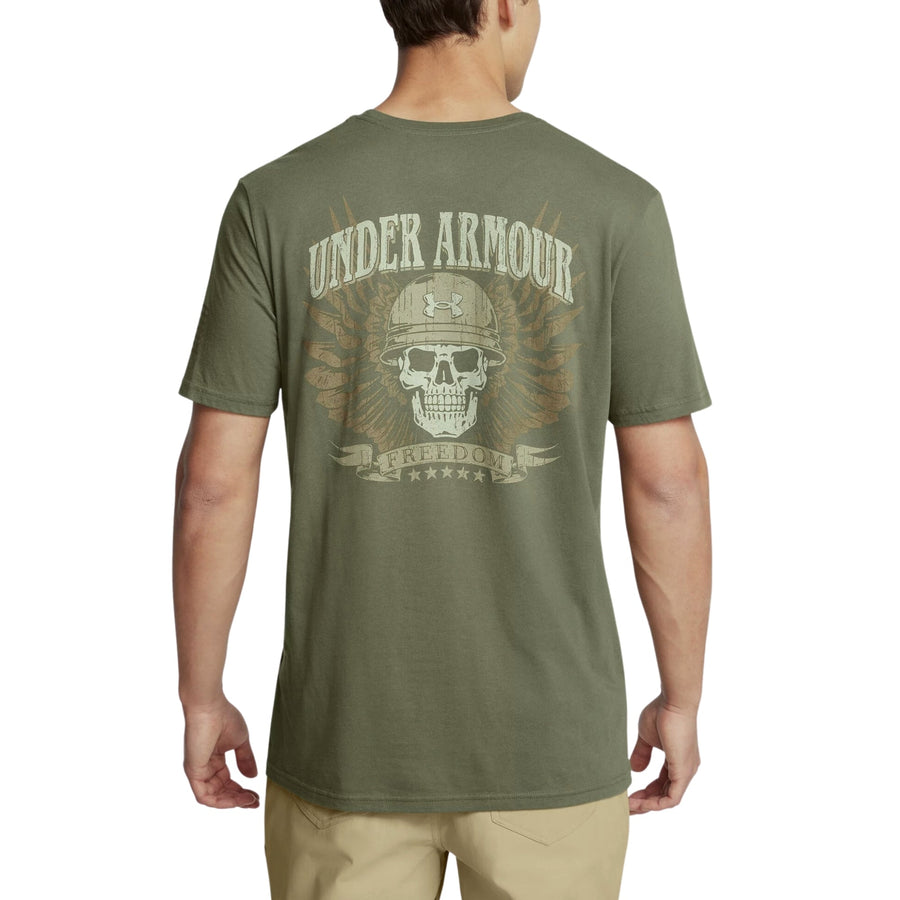 Under Armour Freedom Skull T Shirt OD Green