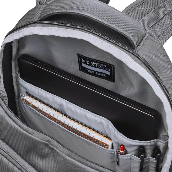 U.S. Navy Anchor Under Armour Hustle 5.0 Backpack (Grey)