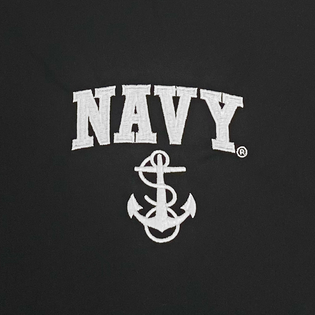 Navy Anchor Atmos Pro Fleece Lined Hooded Jacket (Black)