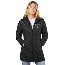 Load image into Gallery viewer, Navy Anchor Ladies Long Helio Insulated Coat (Black)