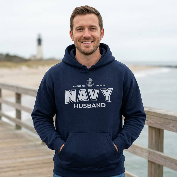 Navy Family Unisex Hooded Sweatshirts