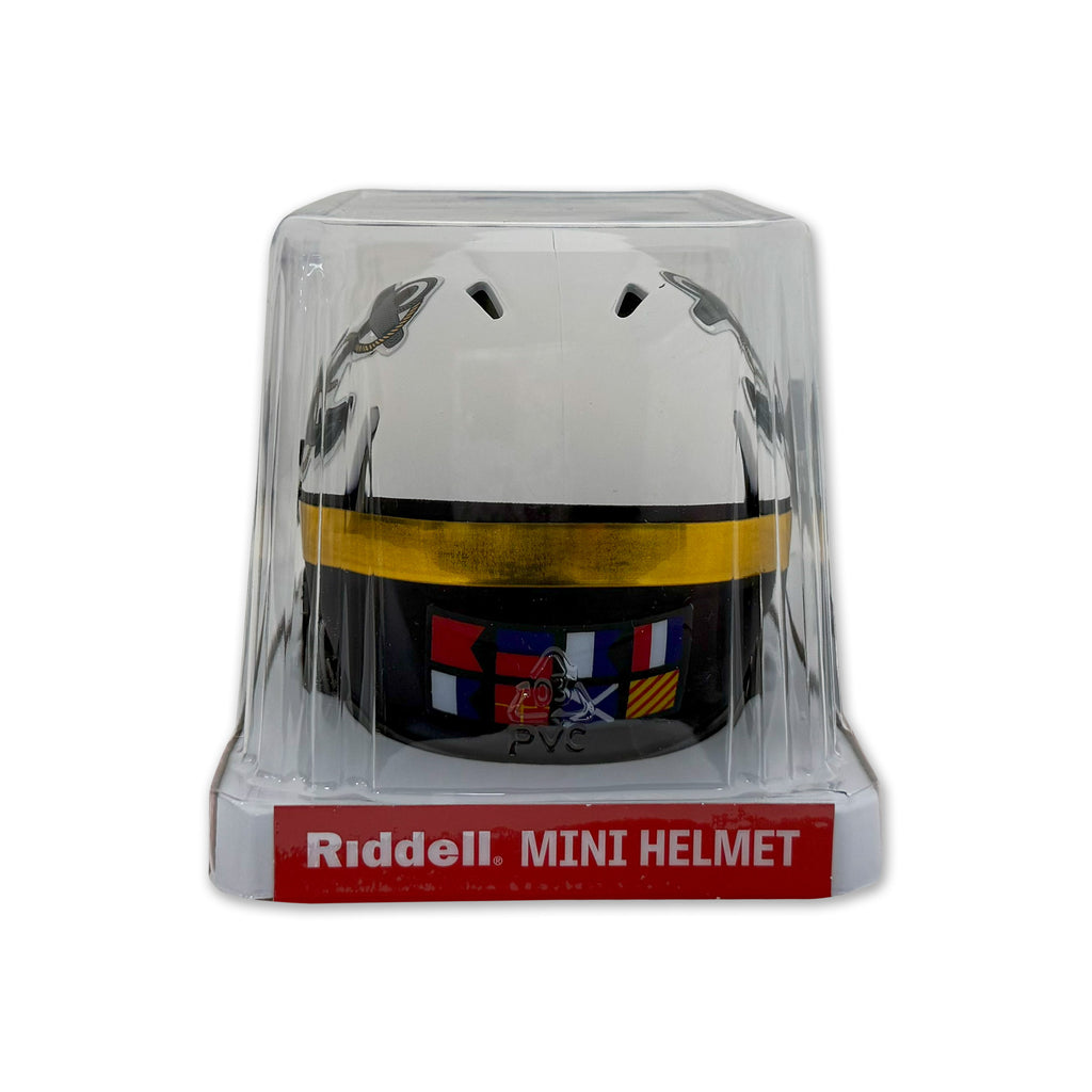 Navy Anchor Midshipmen Mini Speed Football Helmet (White)