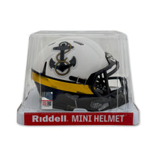Load image into Gallery viewer, Navy Anchor Midshipmen Mini Speed Football Helmet (White)