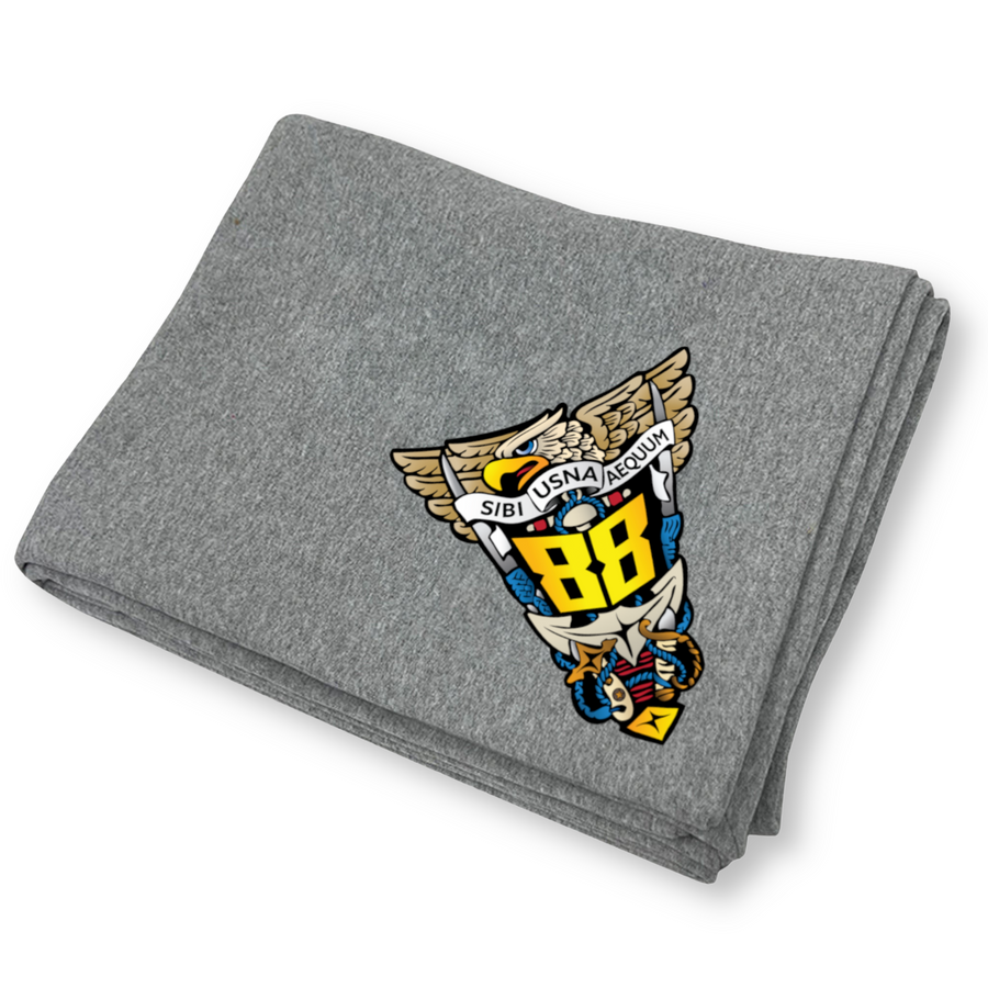 USNA Class of '88 Stadium Fleece Blanket (Grey)