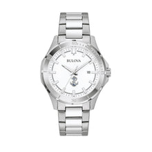 Load image into Gallery viewer, Navy Anchor Bulova Men&#39;s Sport Classic Stainless Steel Watch (White Dial)