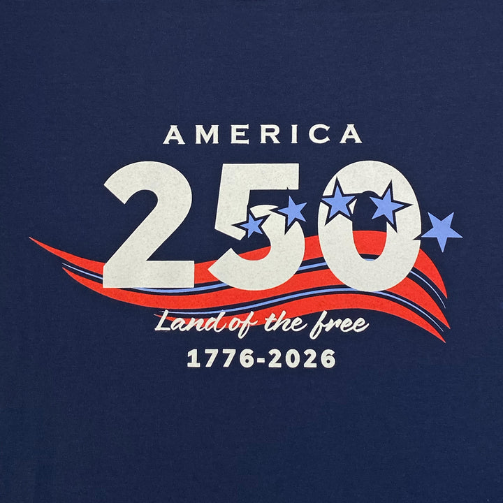 America's 250th Stars Land of The Free T-Shirt (Navy)