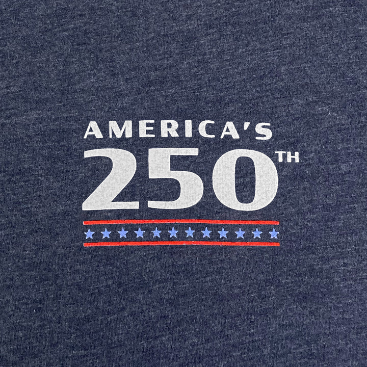 America's 250th Years of Freedom Flag T-Shirt (Vintage Navy)